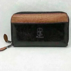 Dark Brown Leather Wallet Multiple Compartments Bellerose